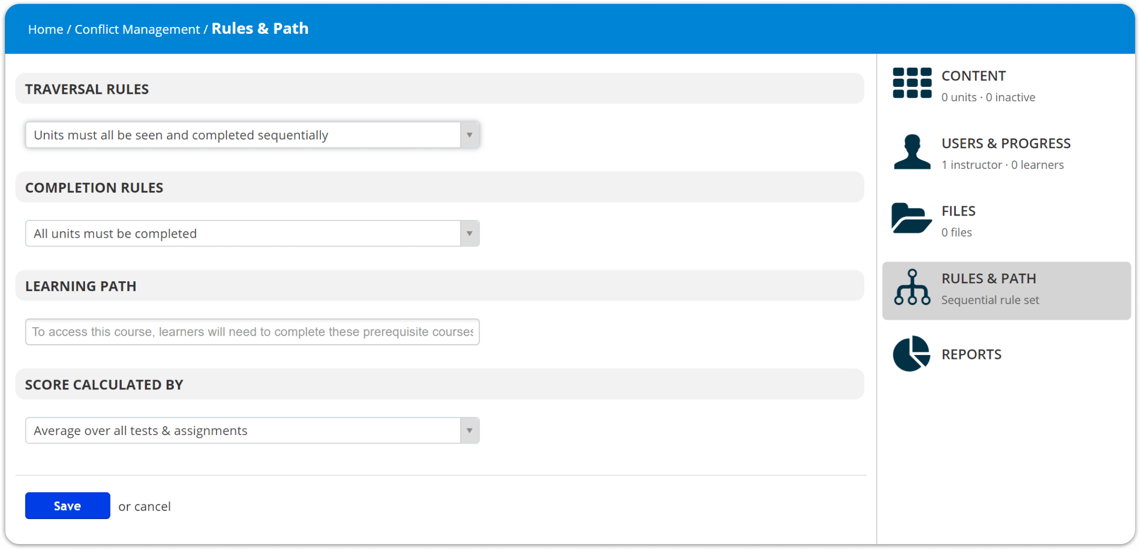 Course Configuration - TalentLMS