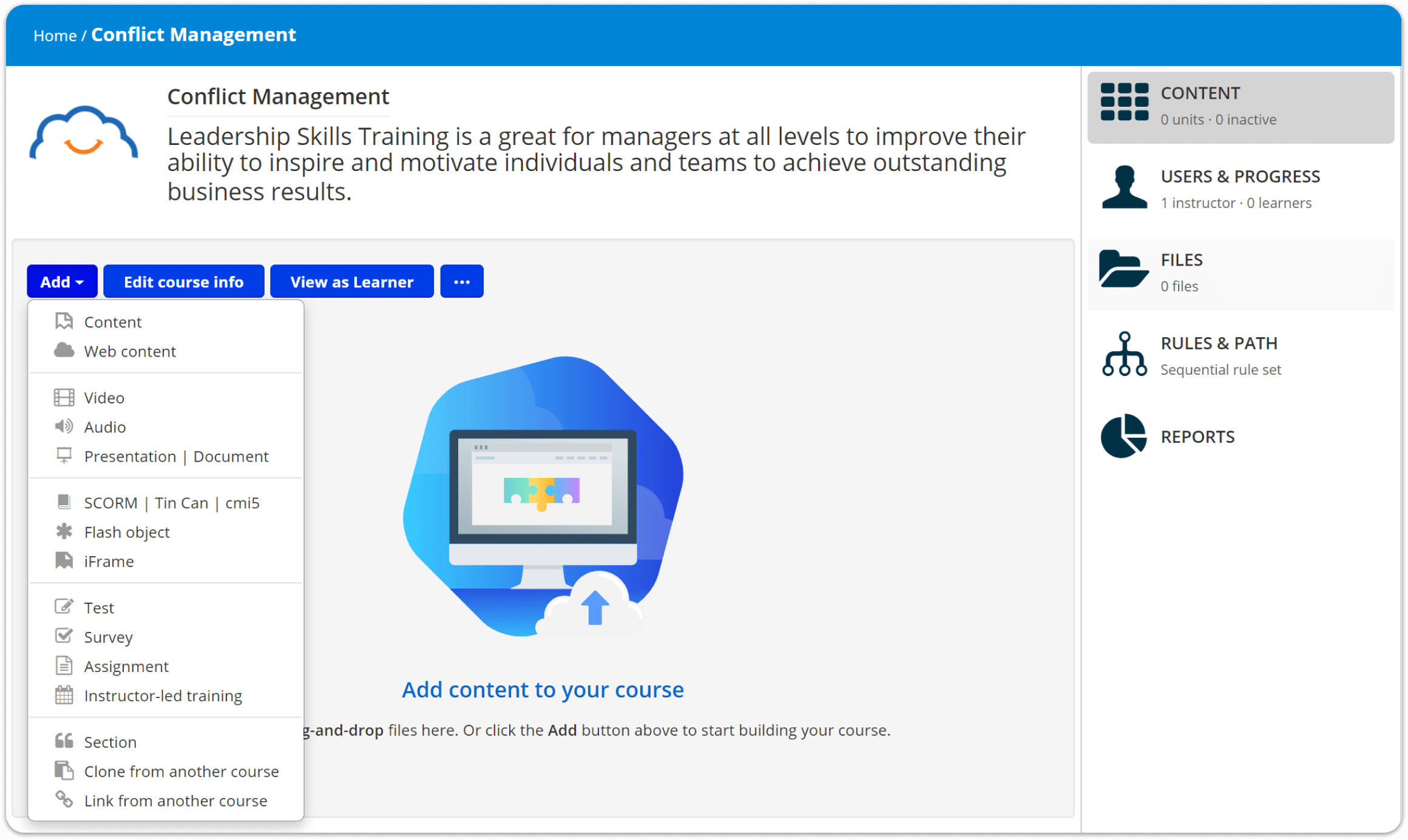 Add Course Content - TalentLMS