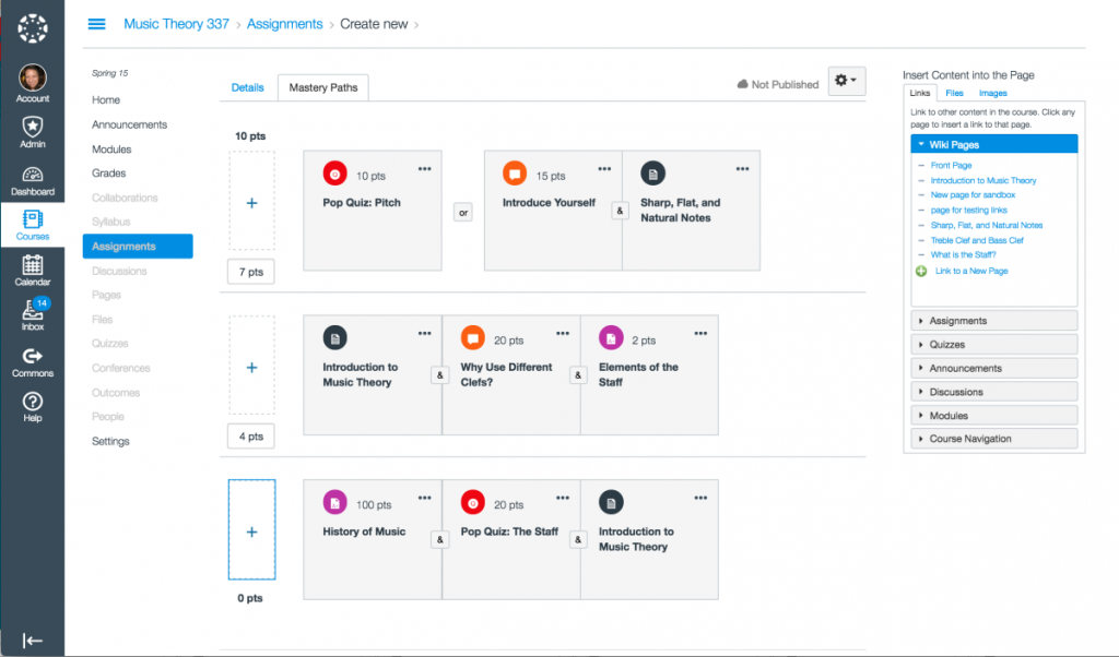 Canvas LMS platform