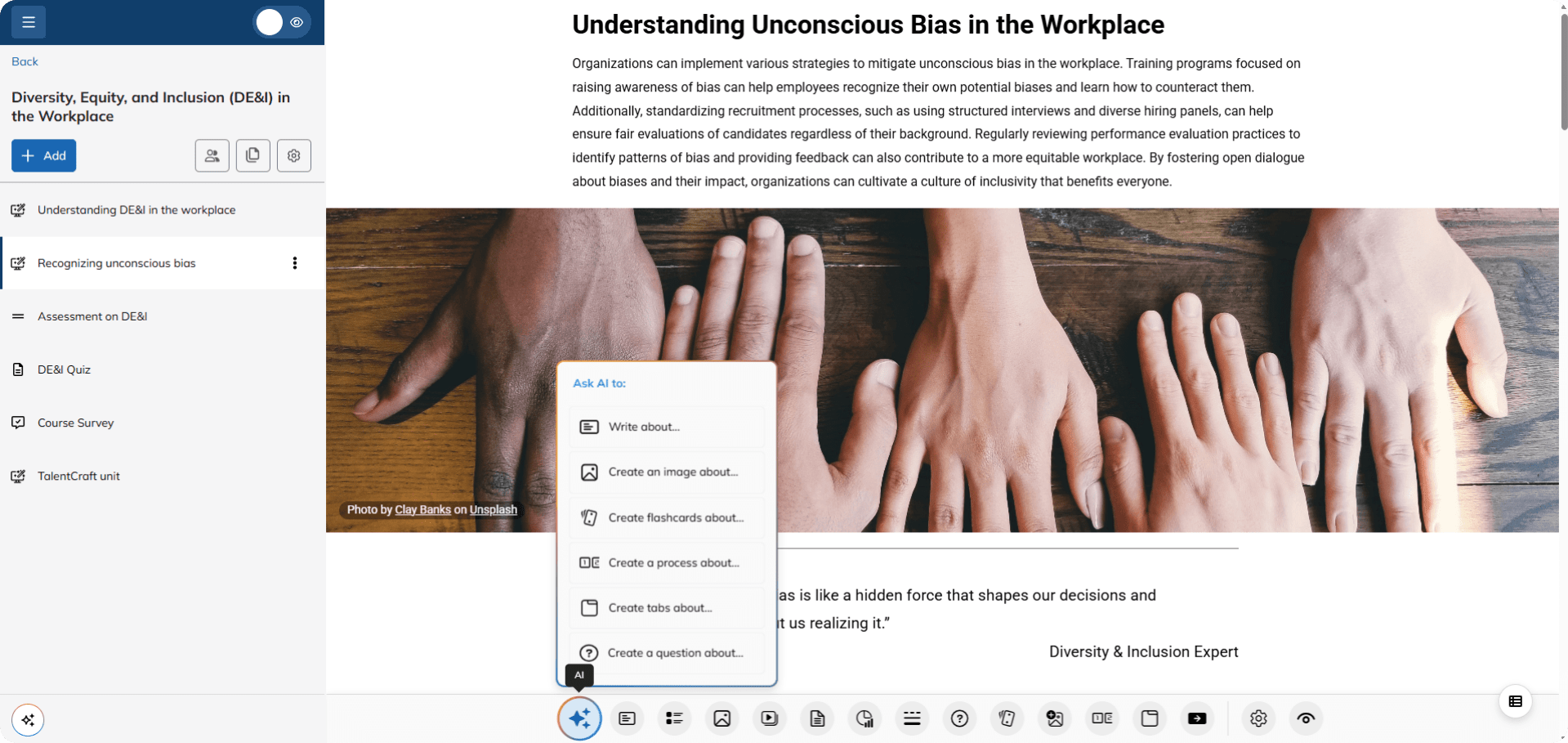 AI features in TalentLMS
