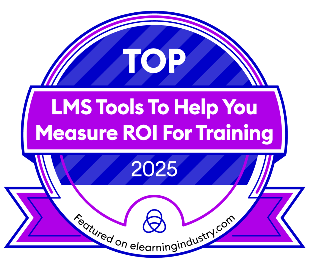 TalentLMS recognized by eLearning Industry as a top LMS for measuring training ROI in 2025.