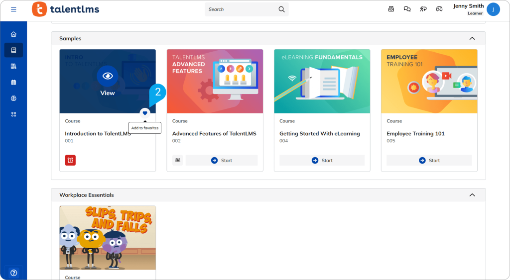 Favorite course in TalentLMS