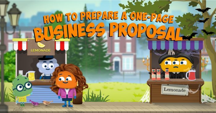 How to prepare a one-page business proposal