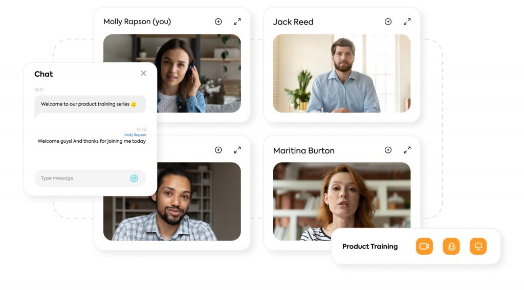 Meet with your teams at any time with the best training software for employees.