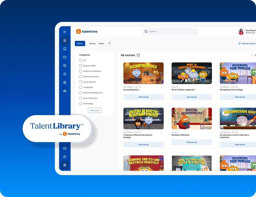TalentLibrary powered by TalentLMS.