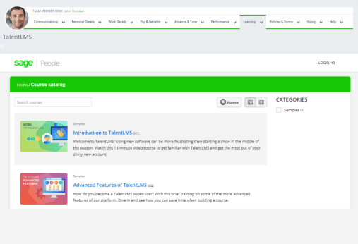 Course Catalog | TalentLMS - Sage People